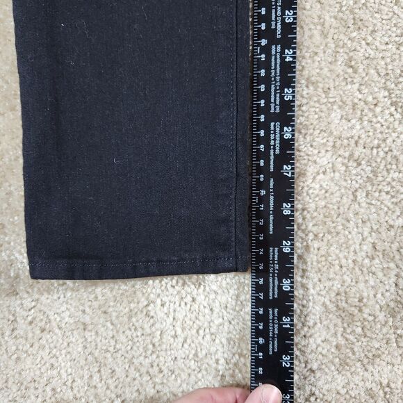 Levis Jeans Womens 6M Black Denim Mid Rise Skinny Grunge Dark Wash 90s Biker - Picture 11 of 12